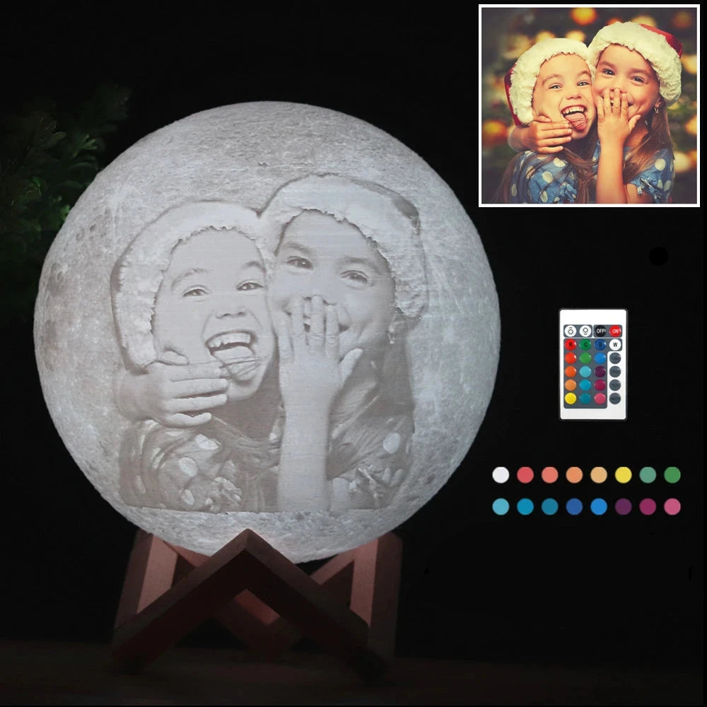 Lampara luna personalizada 3D