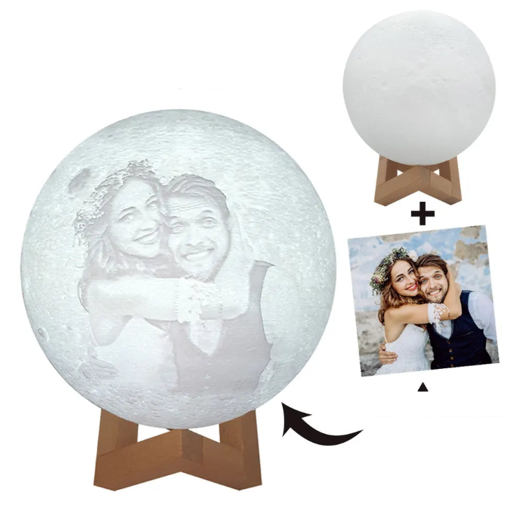 Lampara luna personalizada 3D